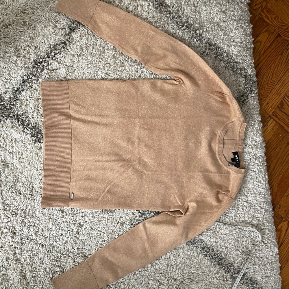 DKNY Gold-beige sweater.